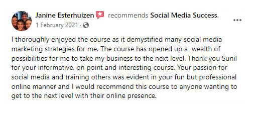 Facebook recommendation for Social Media Success
